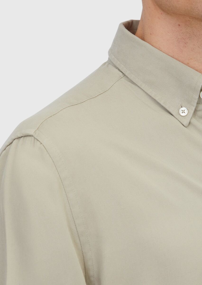 Sandy Plain Weaving Casual Shirt - 4