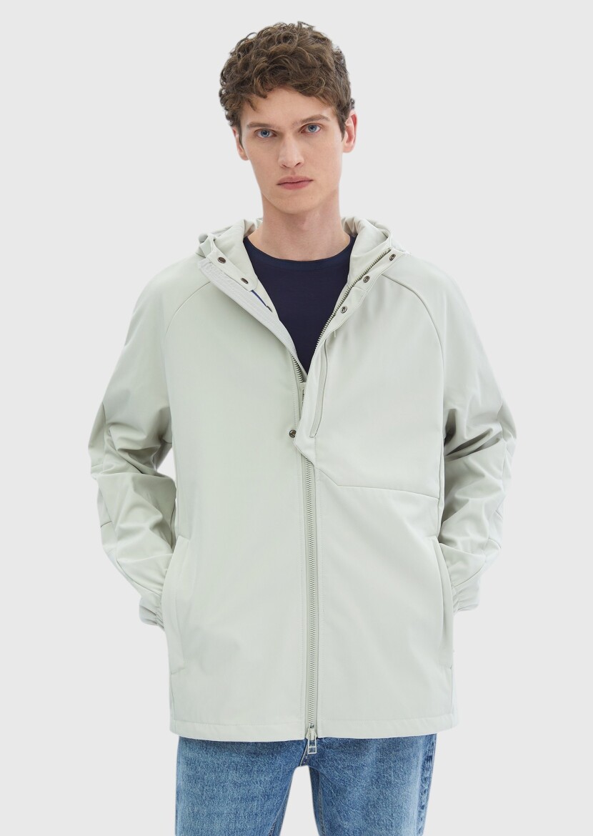 Sandy Regular Fit Hooded Casual Weaving Coat - 3