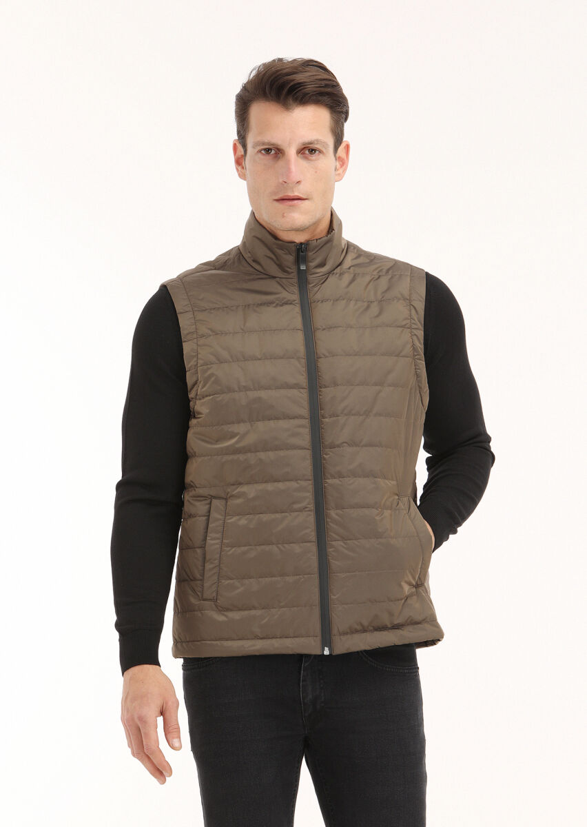 Sandy Regular Fit Shirt Collar Casual Weaving Rain Coat - 4