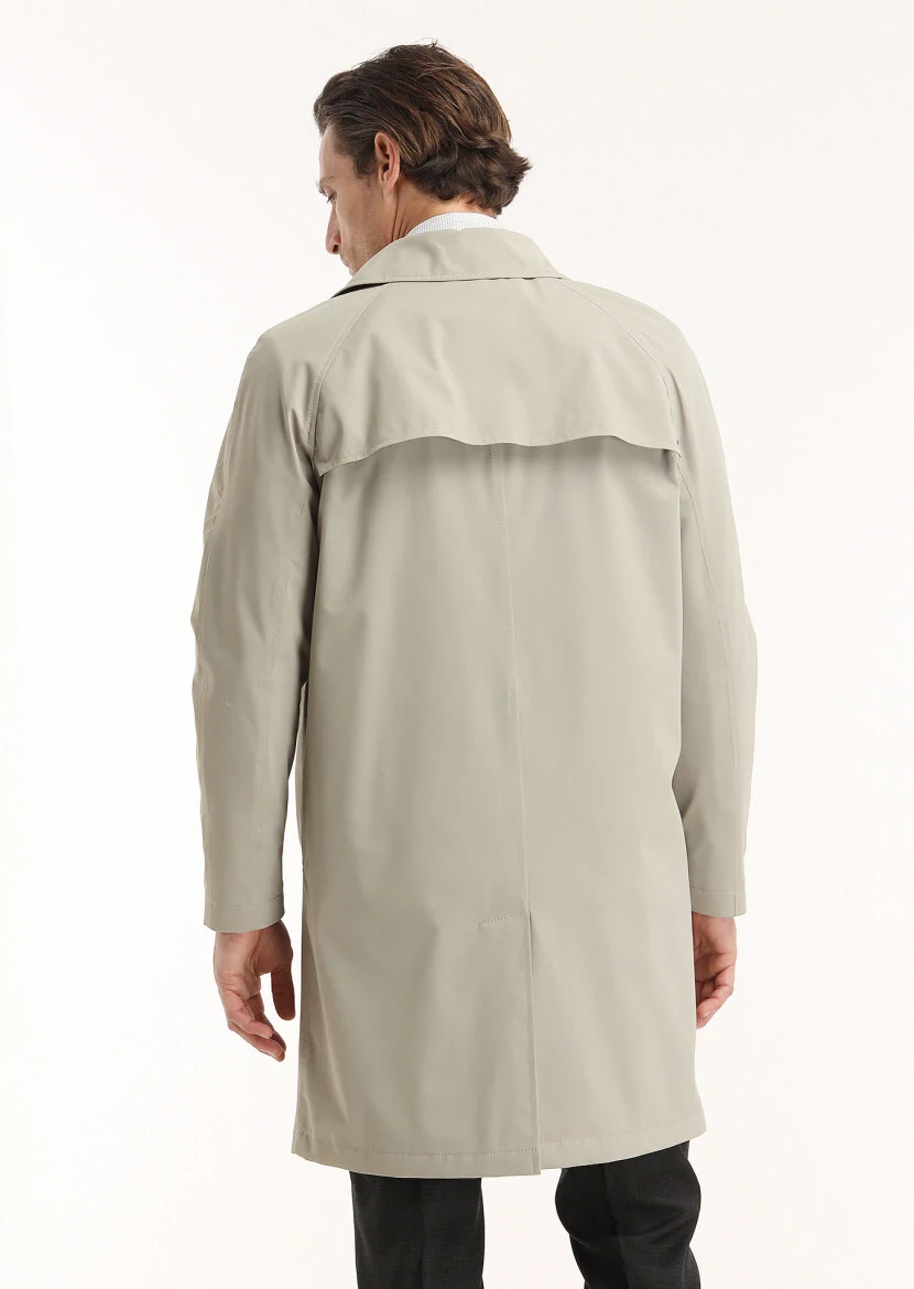 Sandy Regular Fit Shirt Collar Casual Weaving Rain Coat - 5