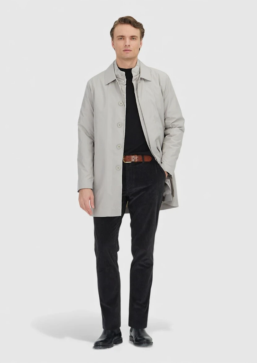 Sandy Regular Fit Shirt Collar Casual Weaving Rain Coat - RAMSEY