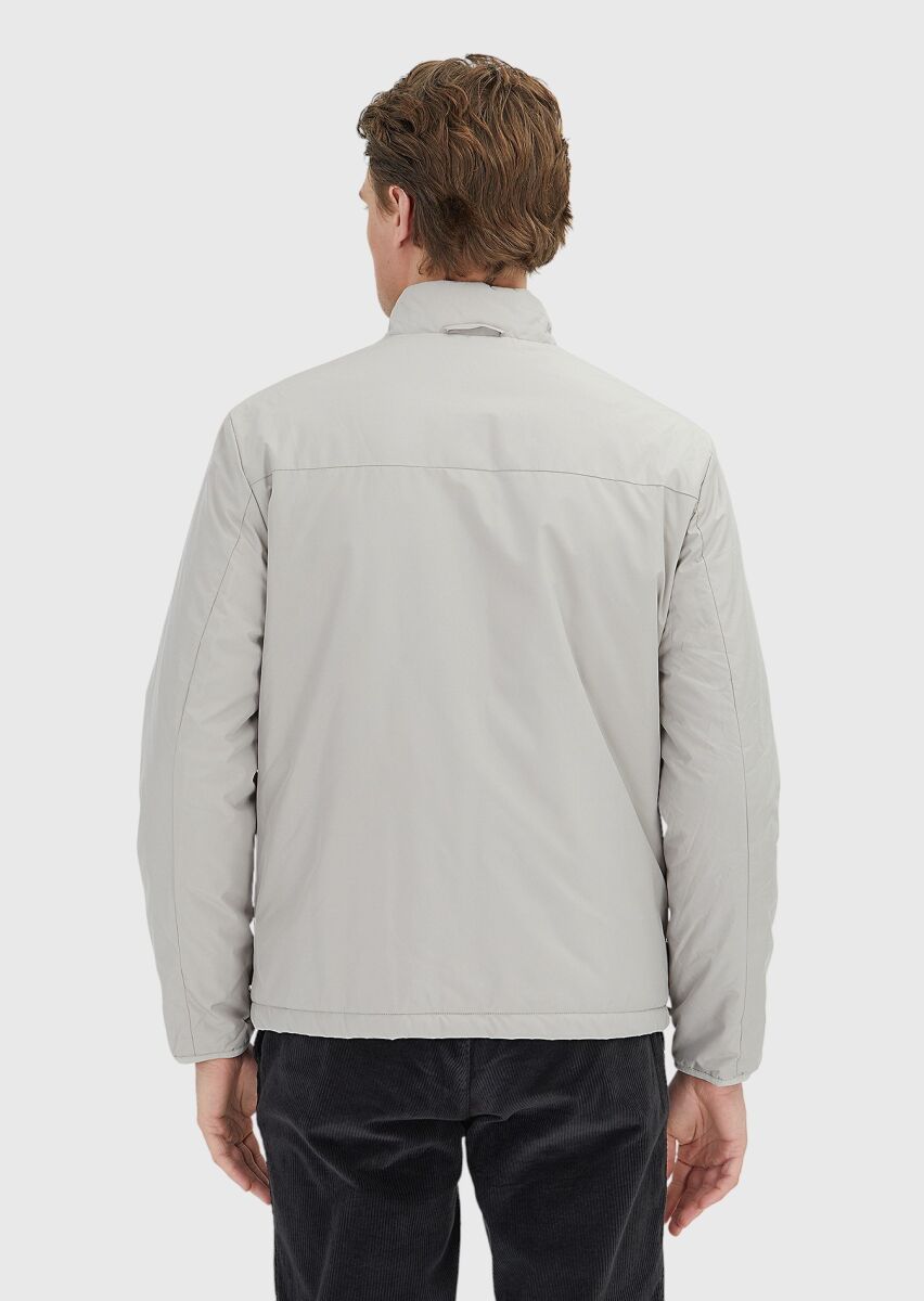 Sandy Regular Fit Shirt Collar Casual Weaving Rain Coat - 6