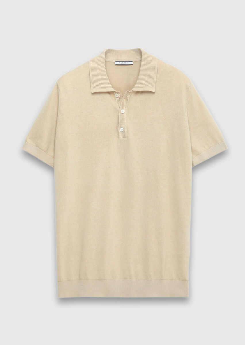 Sarı Düz Örgü %100 Pamuk Triko - 6