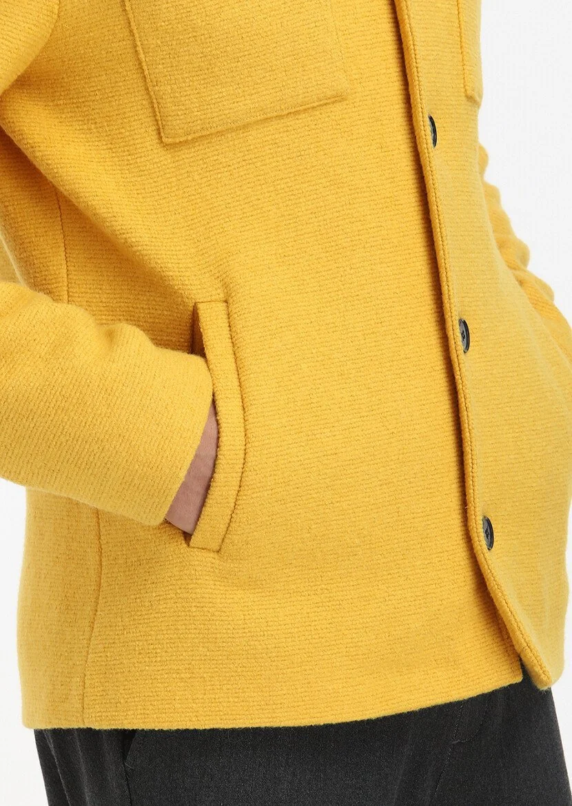Sarı Örme Mont - 5