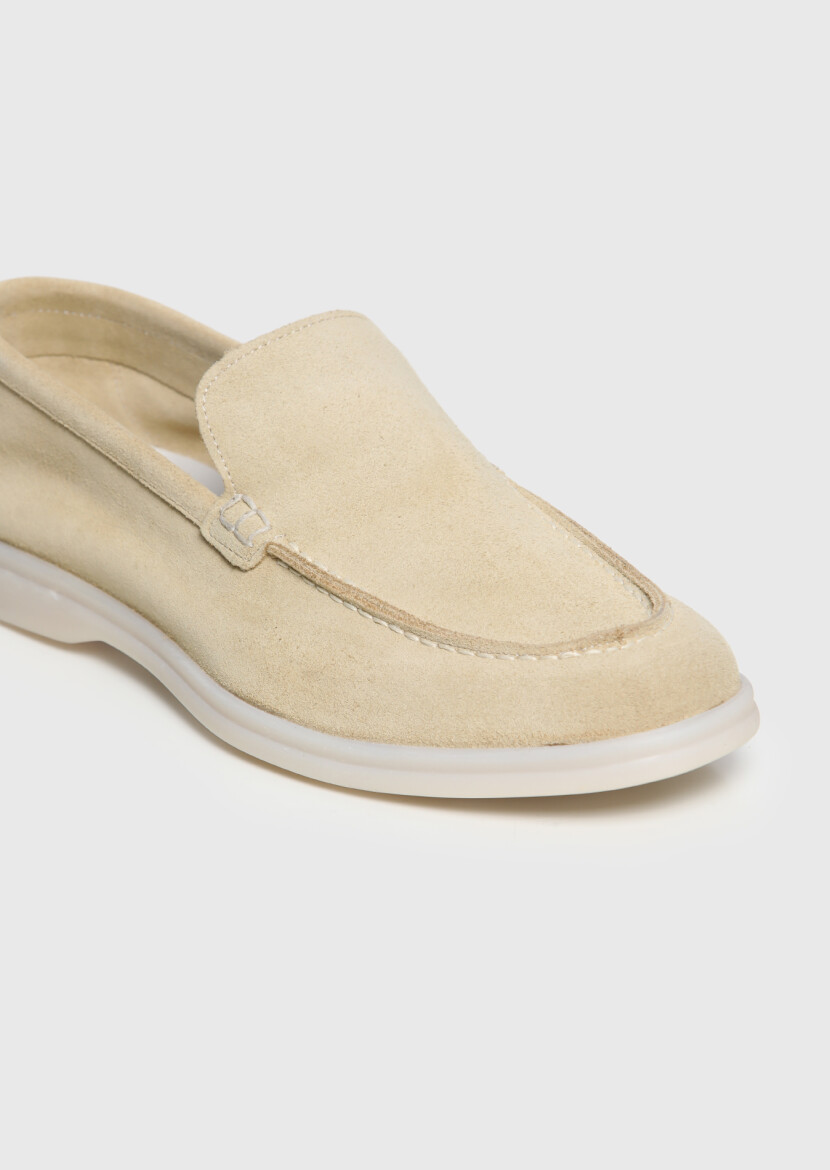 Sarı Süet Casual Loafer - 2