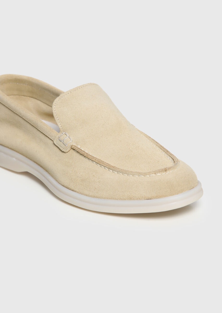 Sarı Süet Casual Loafer - 2