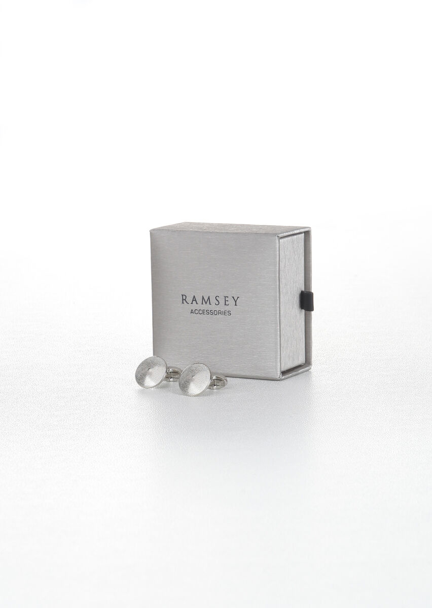 Silver Brass Cuff Link - 1