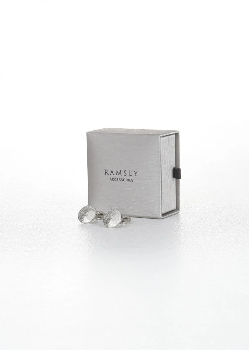 Silver Brass Cuff Link - 1