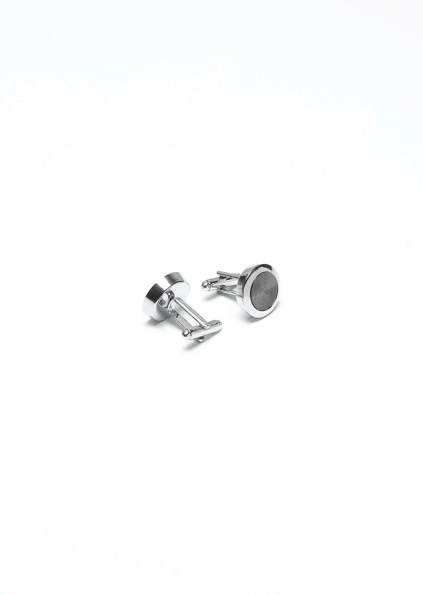 Silver Brass Cuff Link - 2