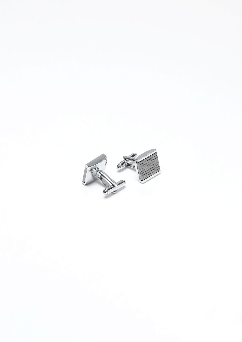Silver Brass Cuff Link - 2