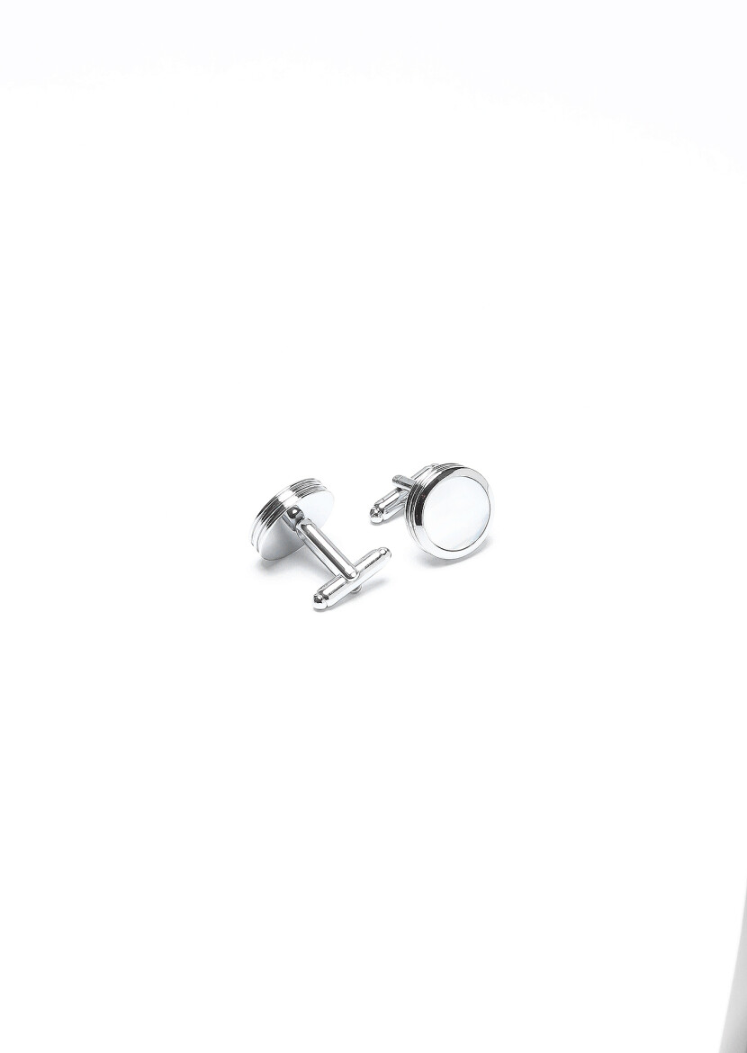 Silver Brass Cuff Link - 2