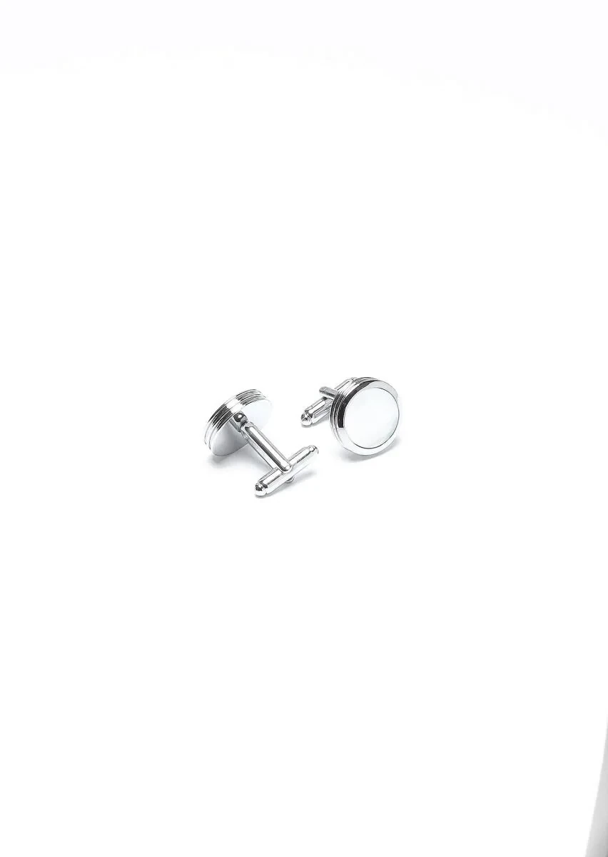 Silver Brass Cuff Link - 2