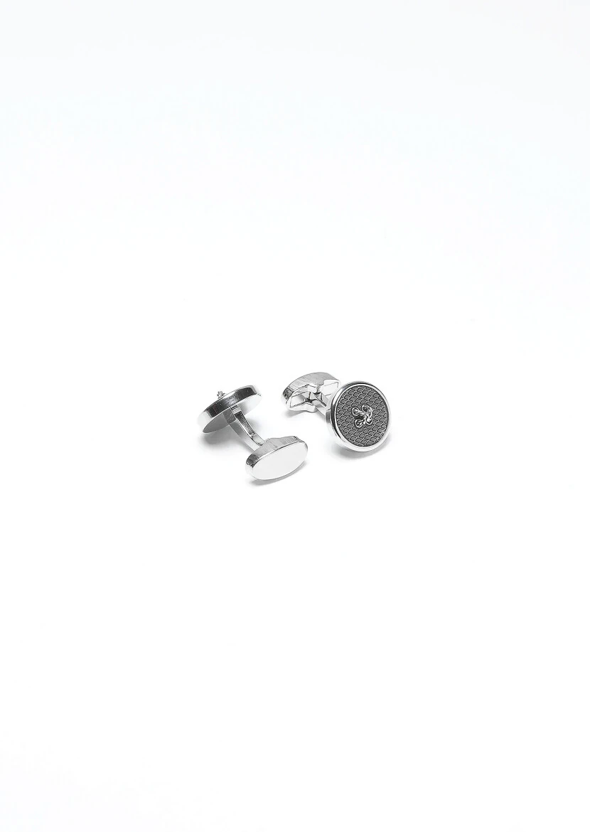 Silver Brass Cuff Link - 2