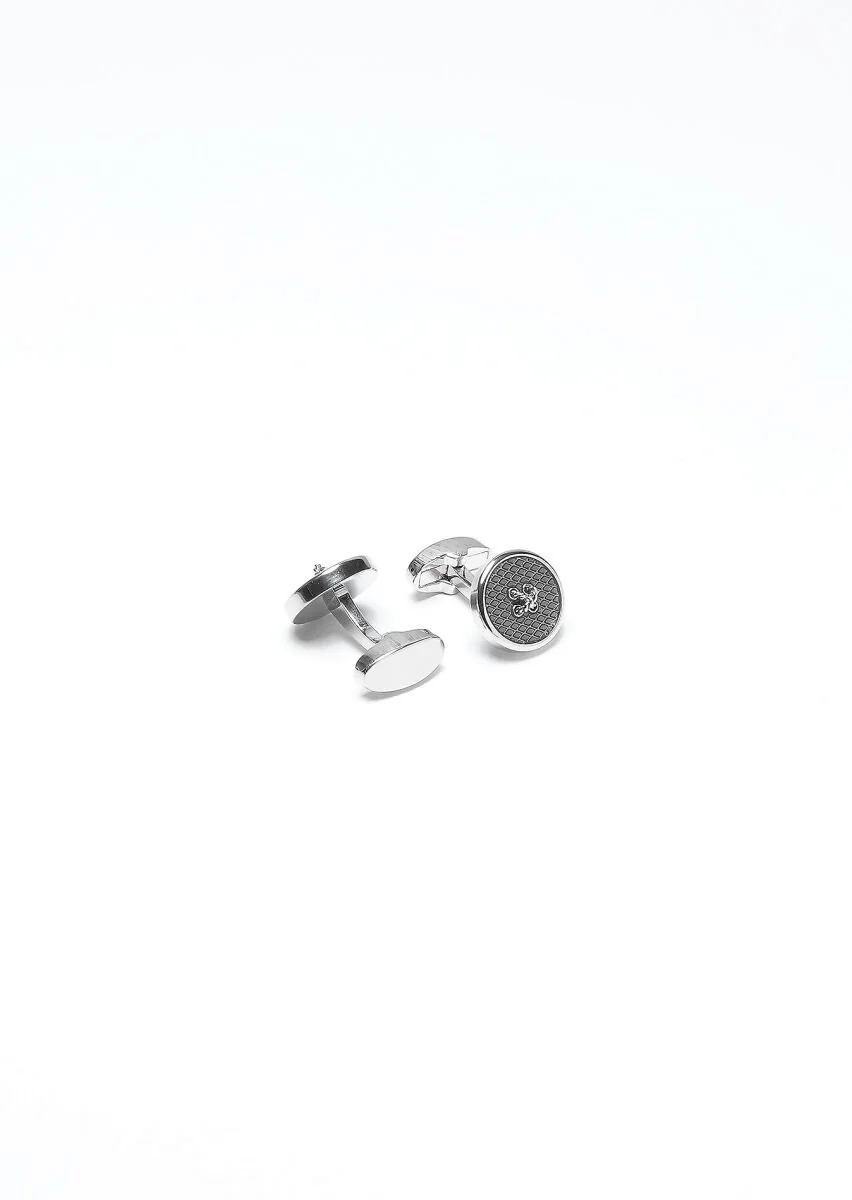 Silver Brass Cuff Link - 2