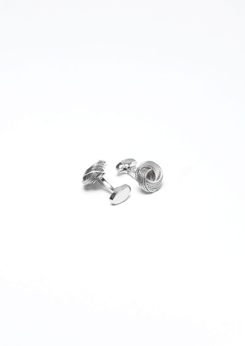 Silver Brass Cuff Link - 2