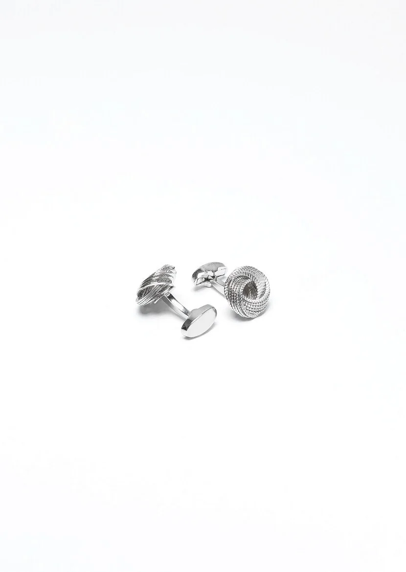 Silver Brass Cuff Link - 2