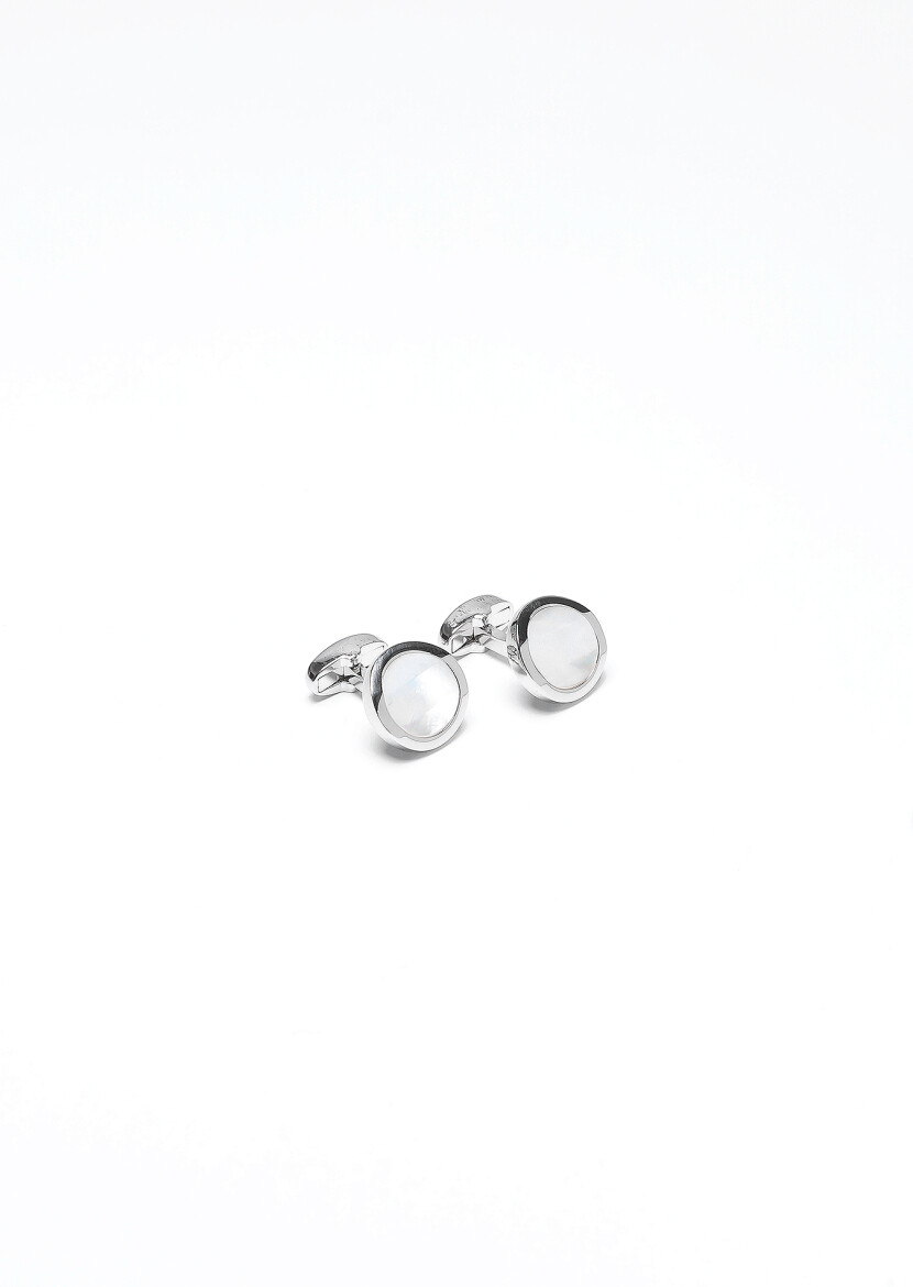 Silver Brass Cuff Link - 1