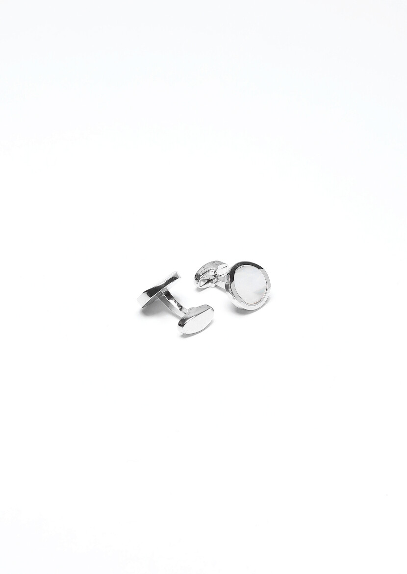 Silver Brass Cuff Link - 2