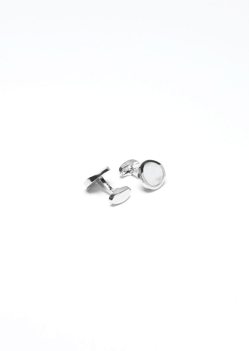 Silver Brass Cuff Link - 2