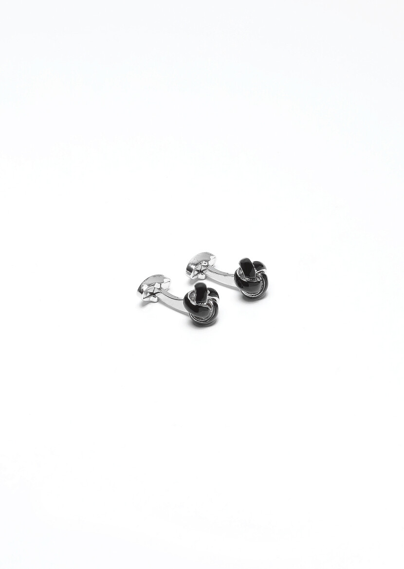 Silver Brass Cuff Link - 1