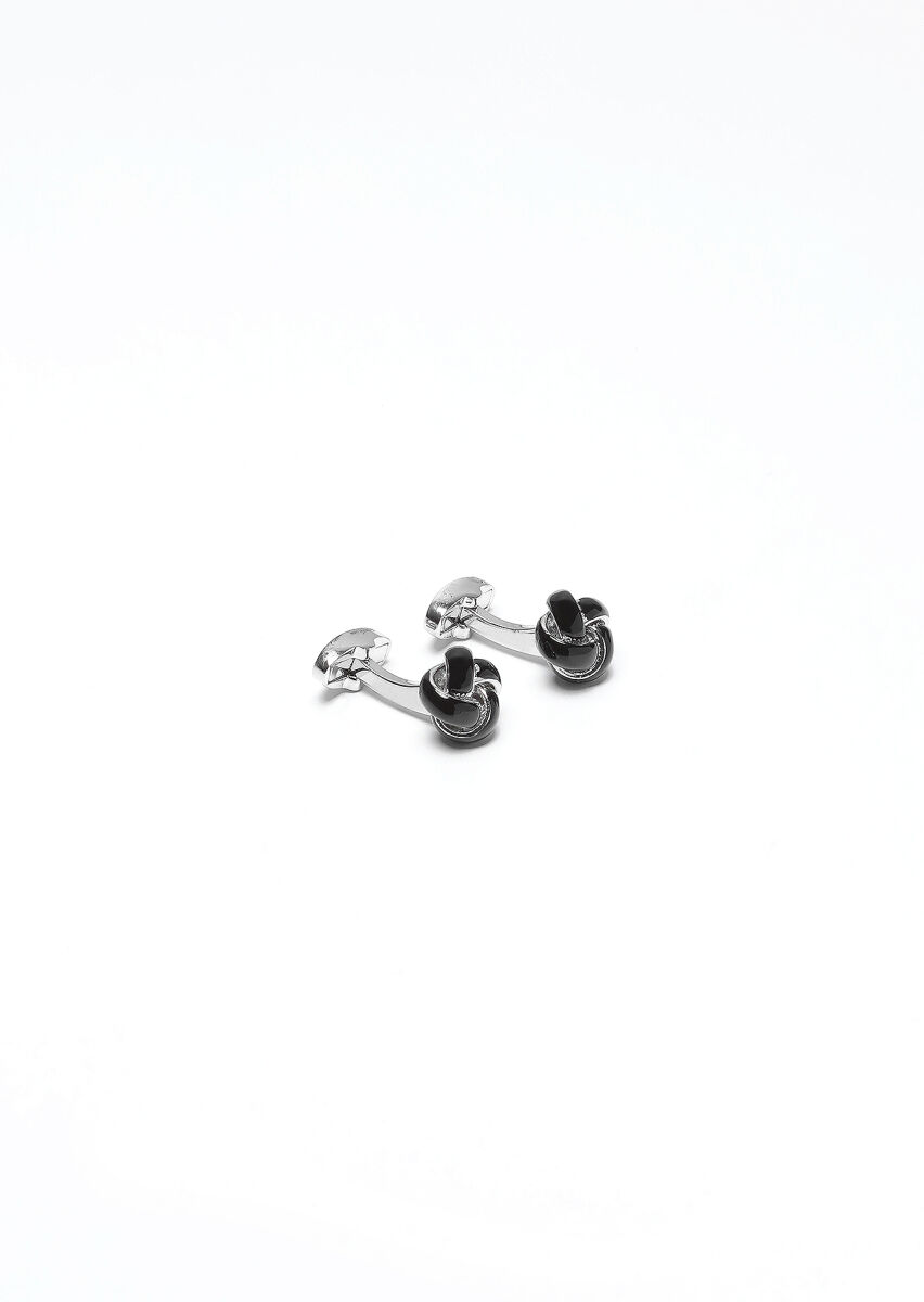 Silver Brass Cuff Link - 1