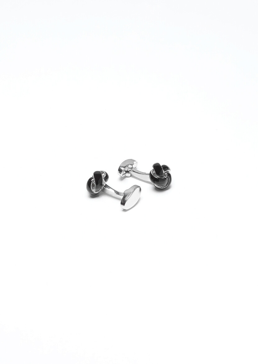 Silver Brass Cuff Link - 2