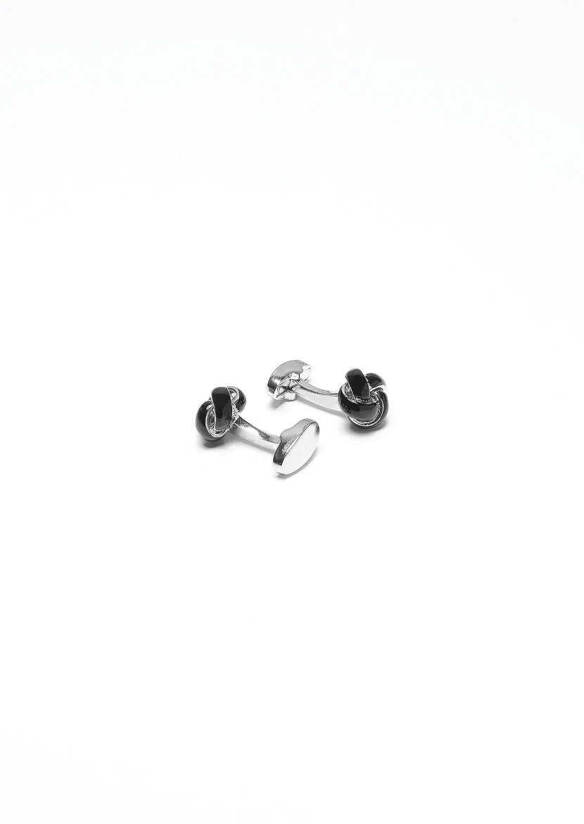 Silver Brass Cuff Link - 2
