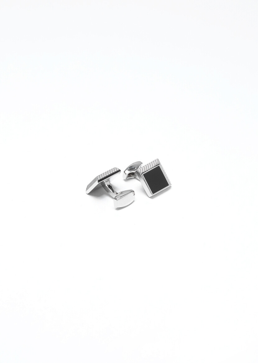 Silver Brass Cuff Link - 2