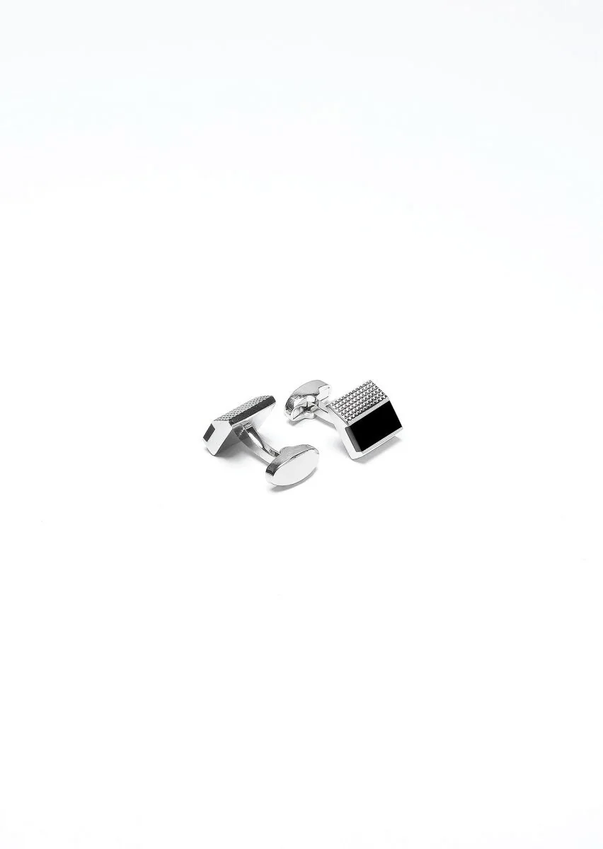Silver Brass Cuff Link - 2