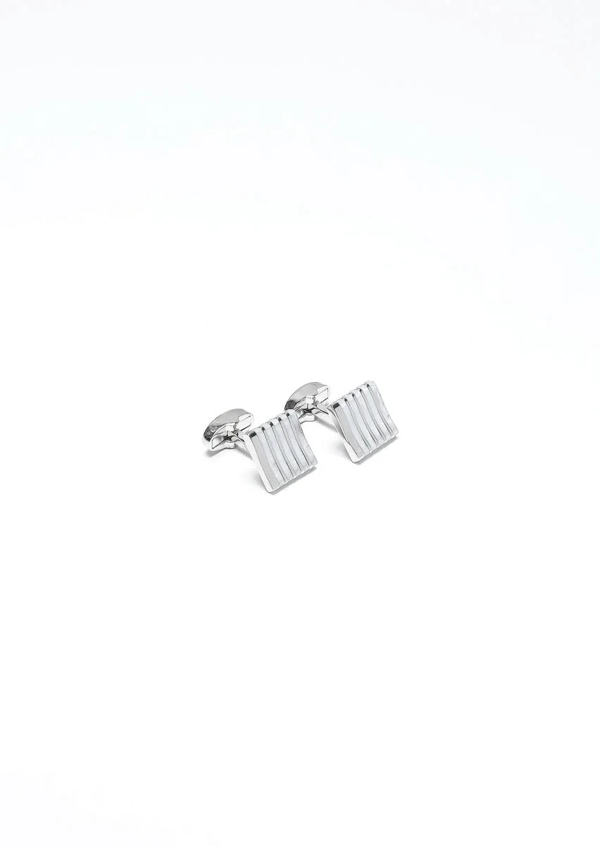 Silver Brass Cuff Link - 1