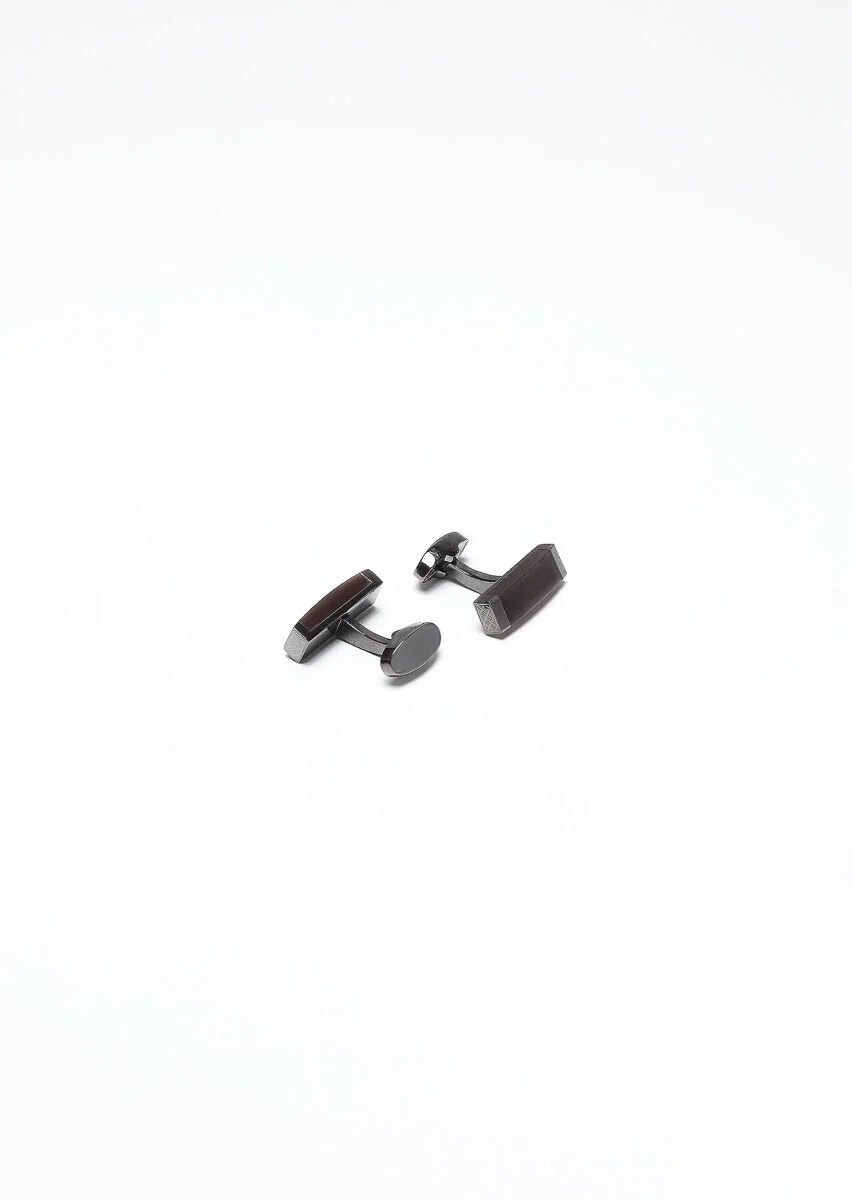 Silver Brass Cuff Link - 2