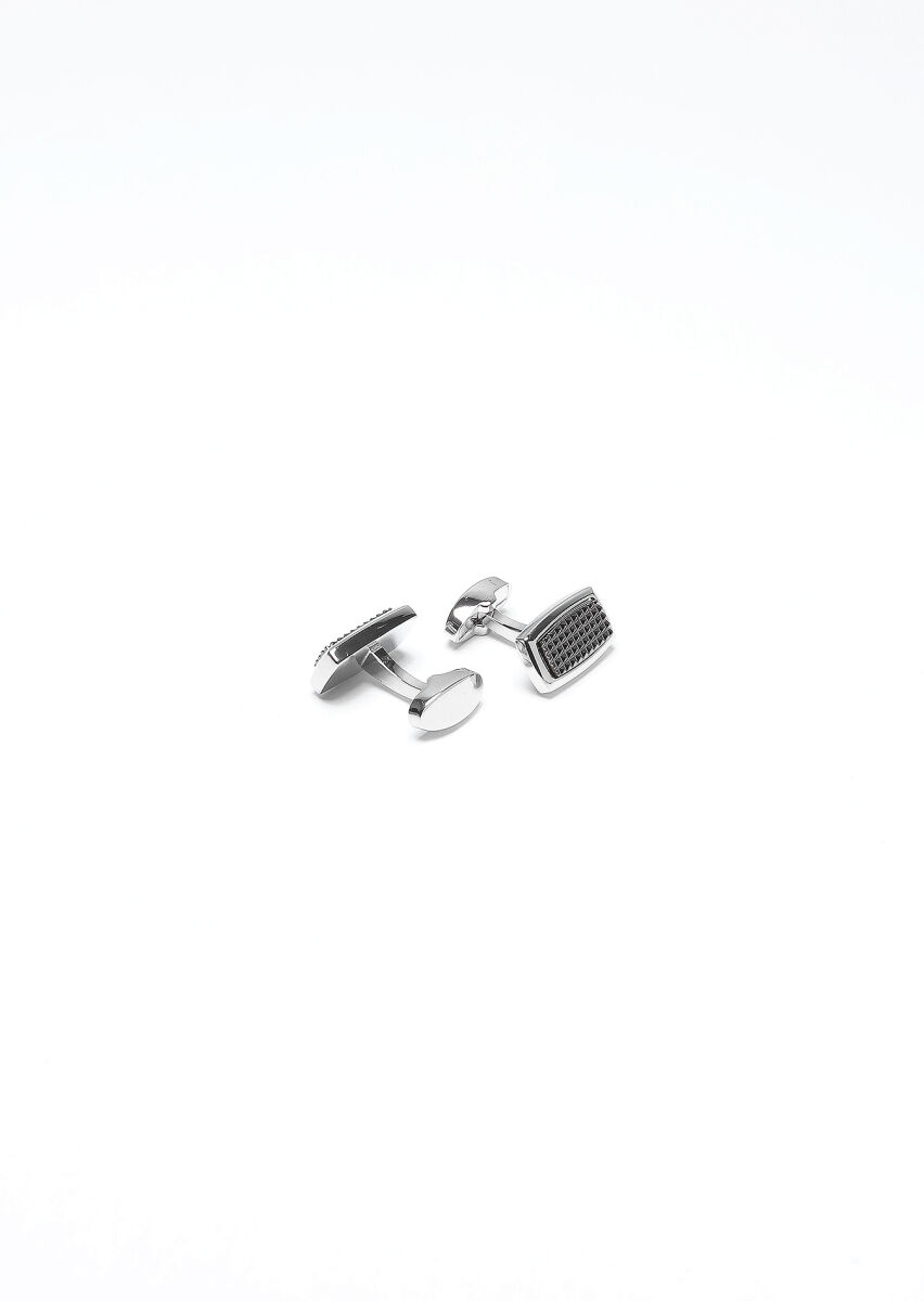 Silver Brass Cuff Link - 2
