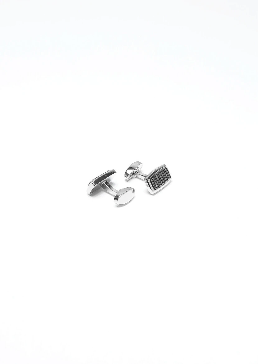 Silver Brass Cuff Link - 2