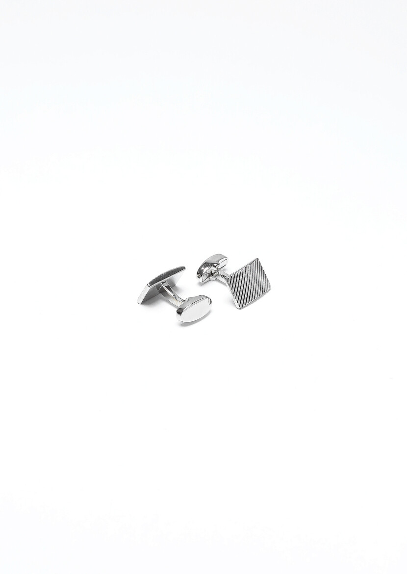 Silver Brass Cuff Link - 2