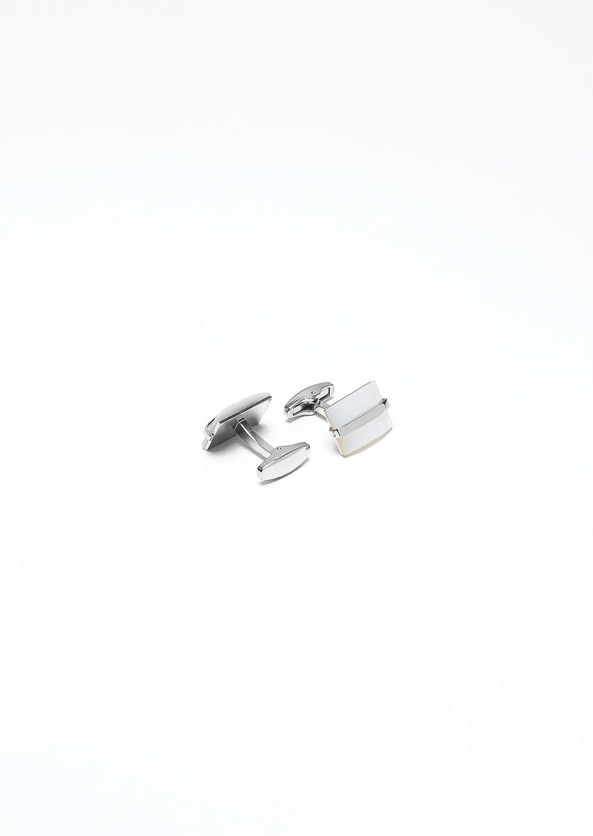 Silver Brass Cuff Link - 2