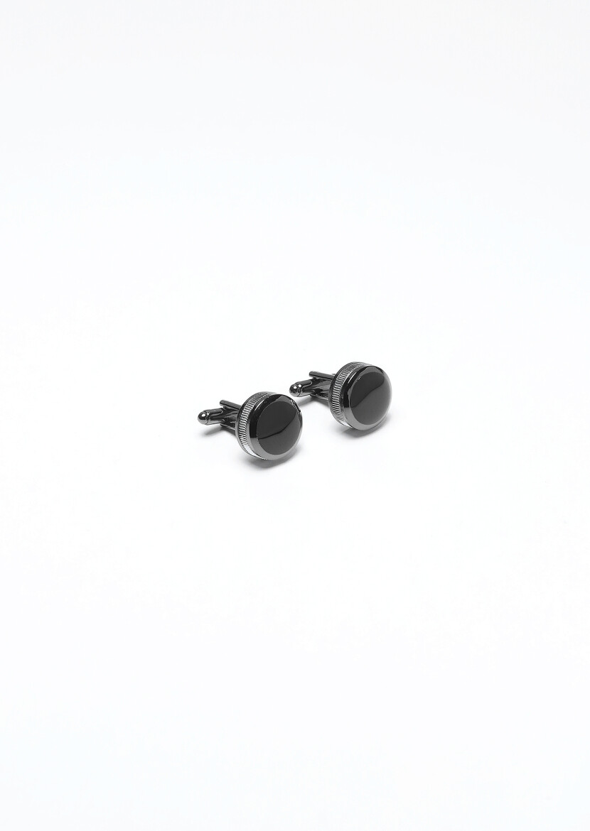 Silver Brass Cuff Link - 1