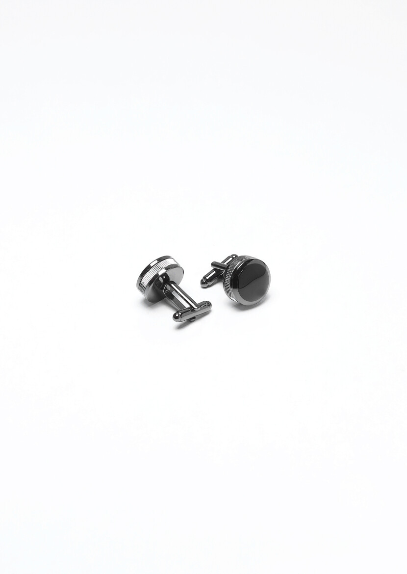 Silver Brass Cuff Link - 2