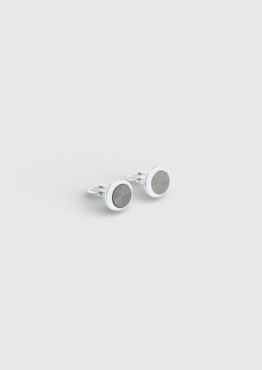 Silver Brass Cuff Link - 1