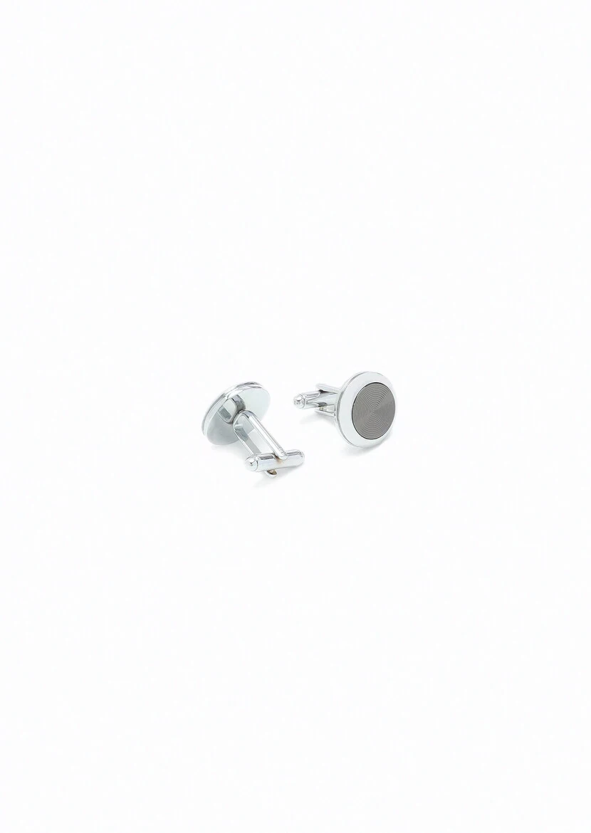 Silver Brass Cuff Link - 2