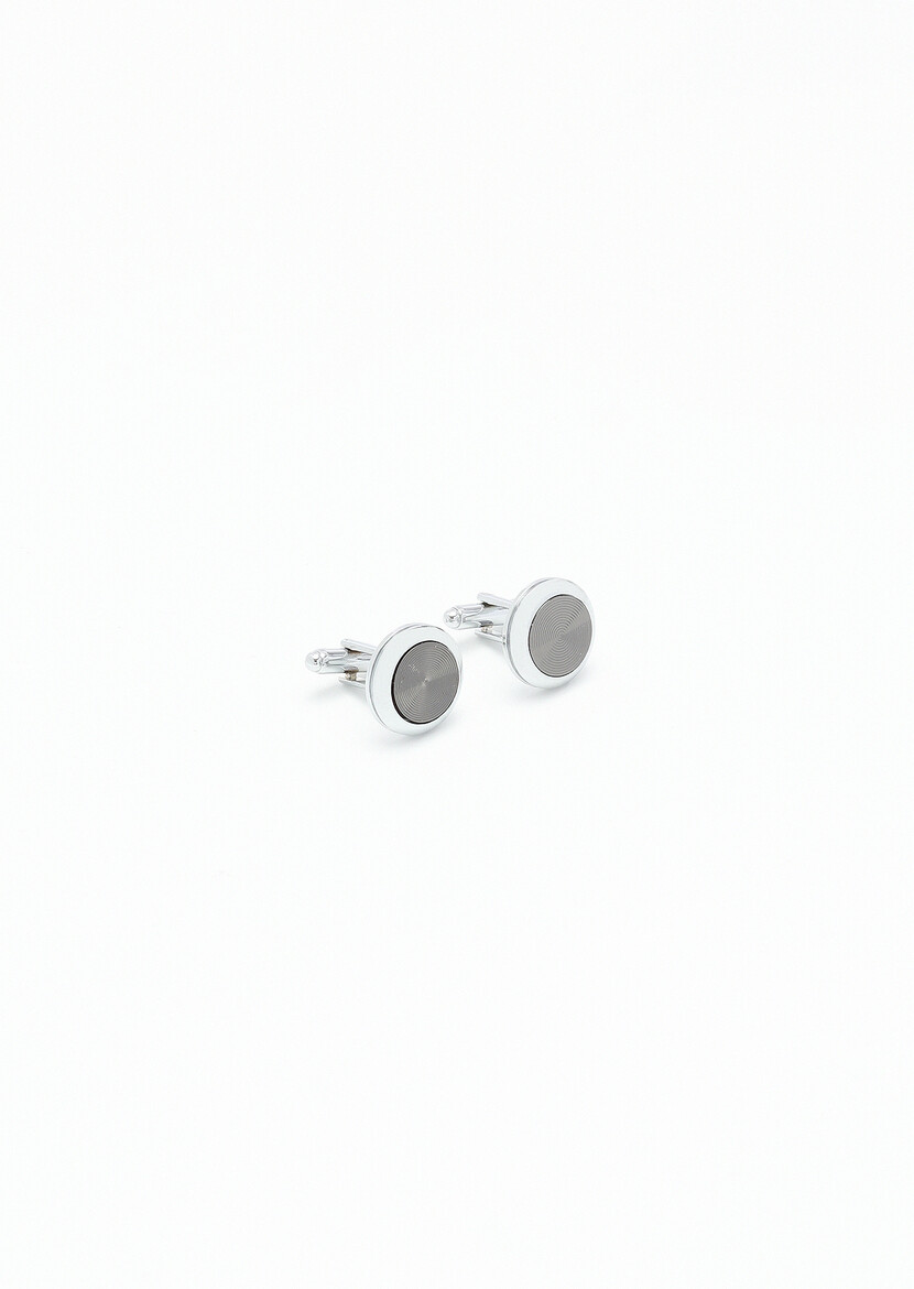 Silver Brass Cuff Link - 1