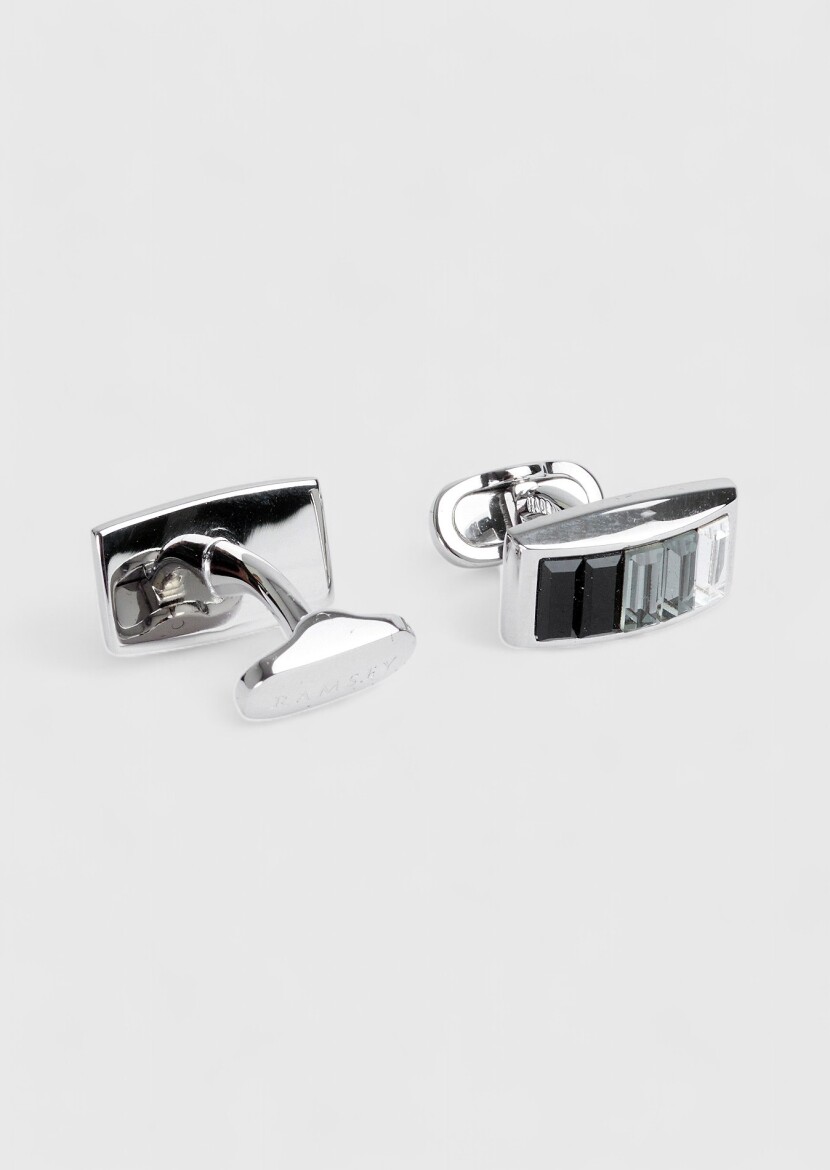 Silver Brass Cuff Link - RAMSEY