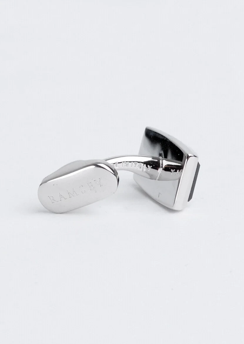 Silver Brass Cuff Link - 4