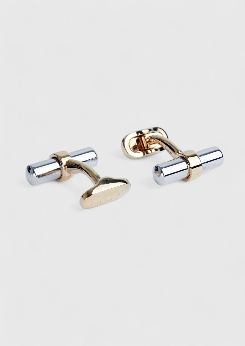 Silver Brass Cuff Link - RAMSEY