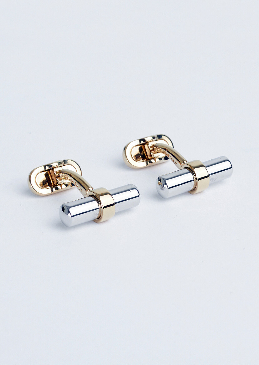 Silver Brass Cuff Link - 1