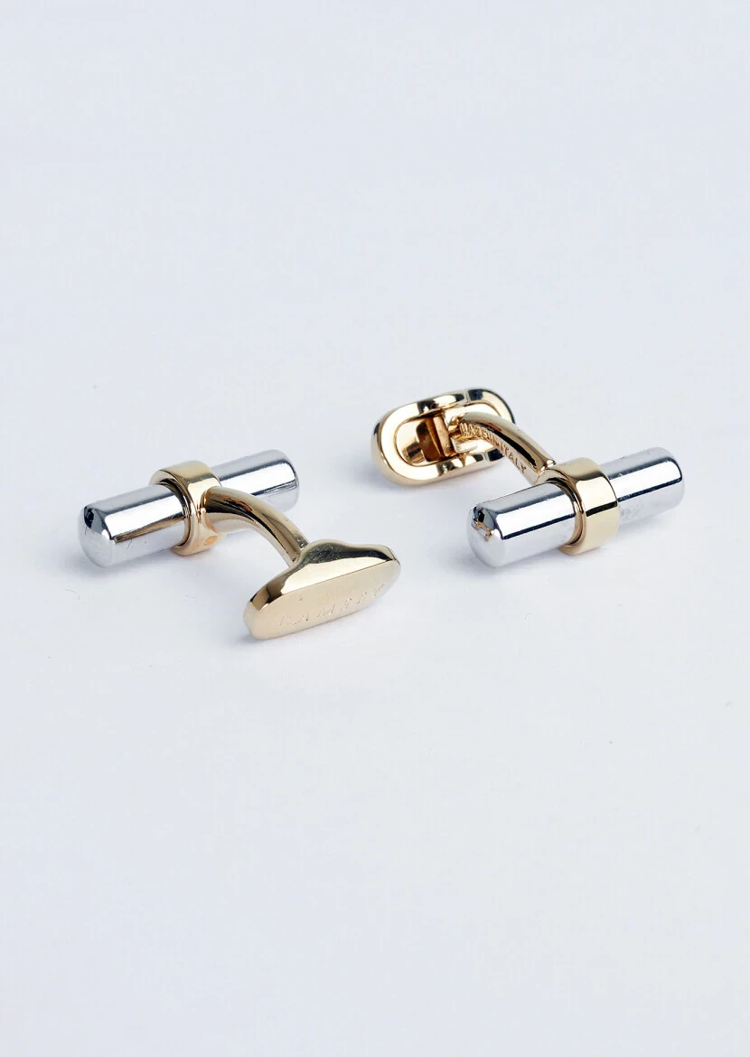 Silver Brass Cuff Link - 2