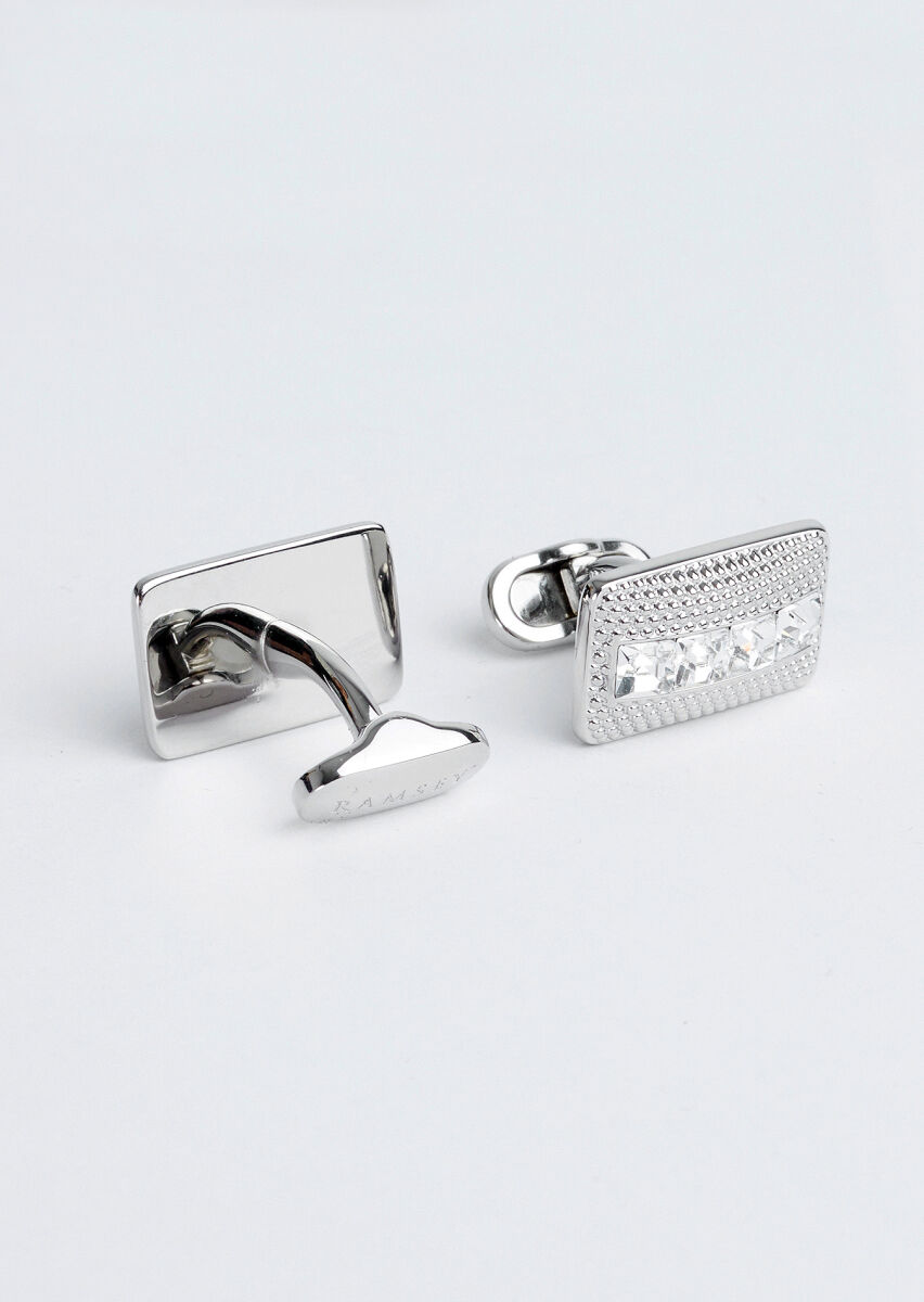 Silver Brass Cuff Link - 2
