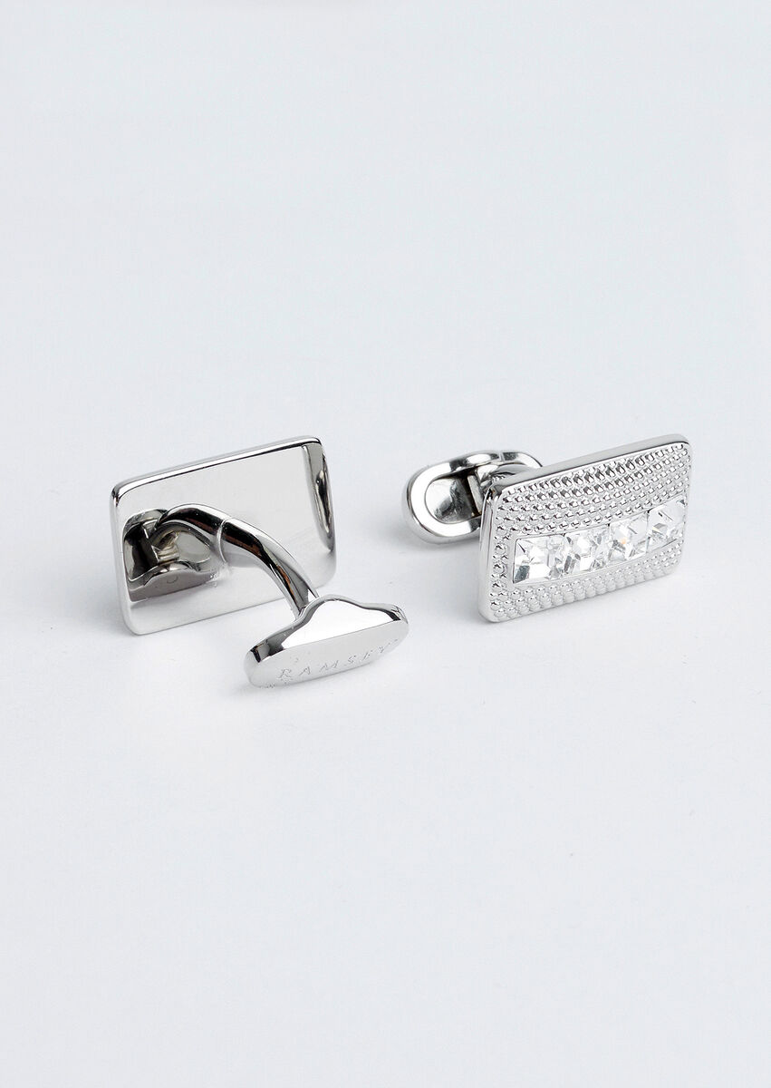 Silver Brass Cuff Link - 2