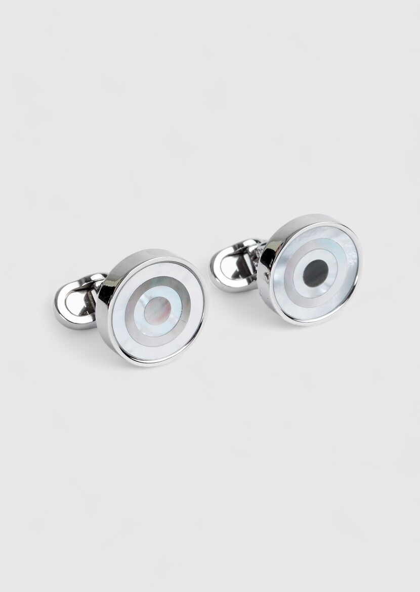 Silver Brass Cuff Link - RAMSEY