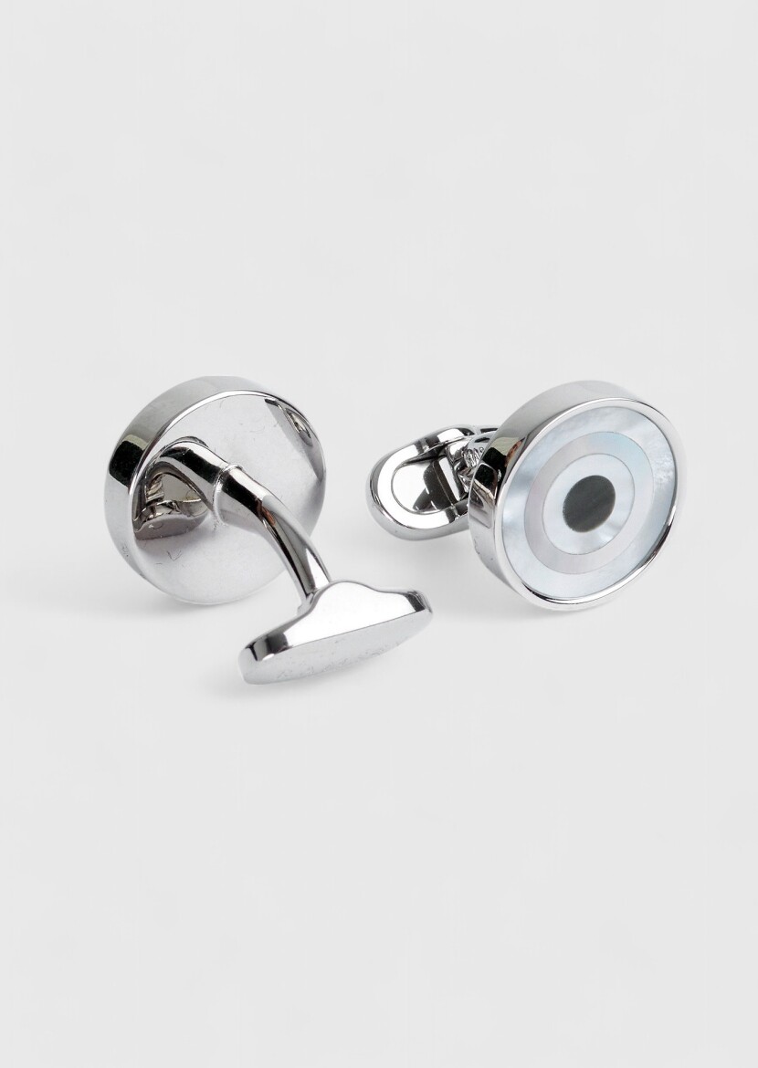 Silver Brass Cuff Link - RAMSEY