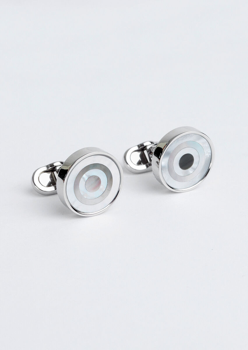 Silver Brass Cuff Link - 1